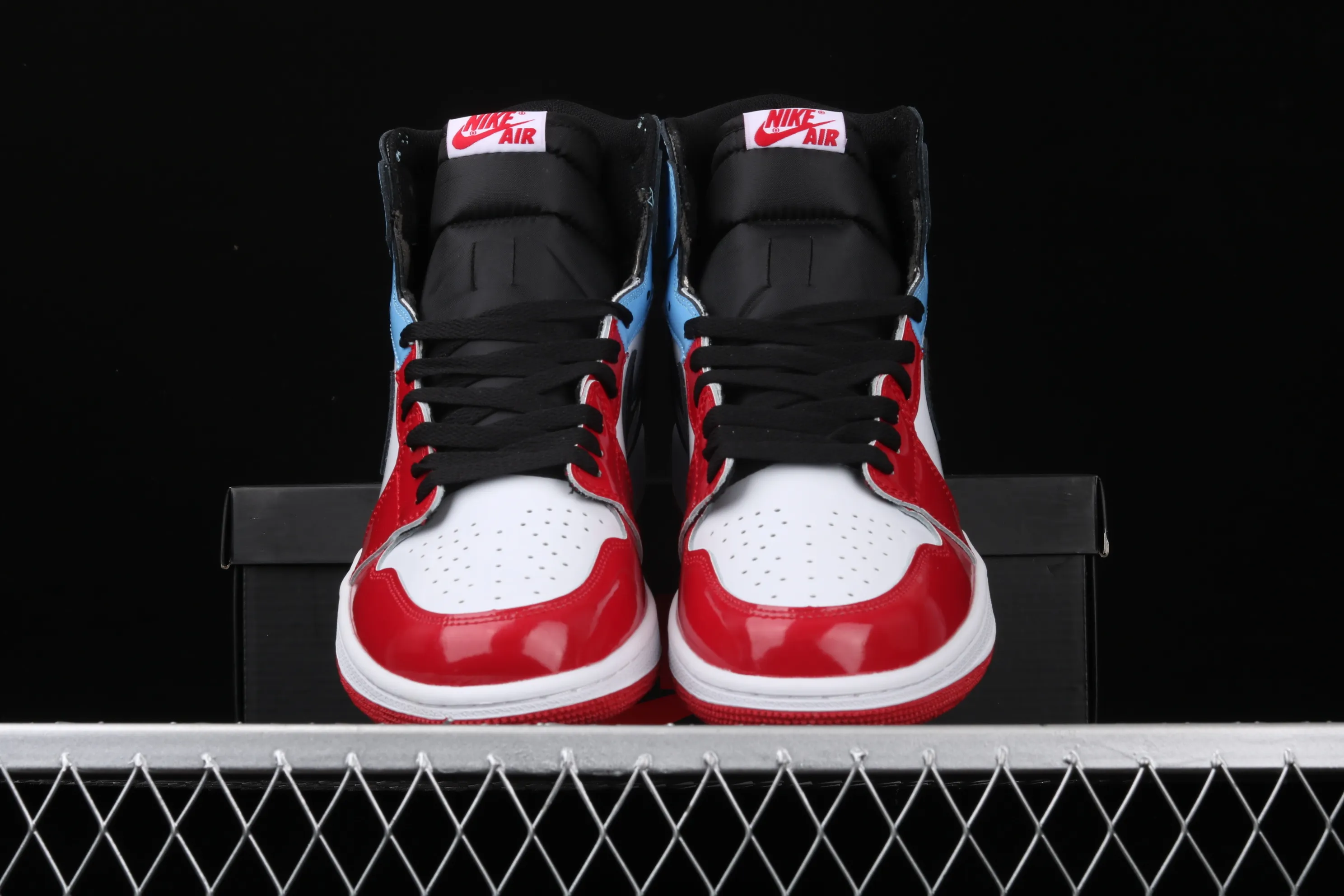 All categories Air Jordan Jordan series basketball shoes Air Jordan 1 High Air Jordan 1 "Fearless" AJ1 Joe 1 high top red and blue patent leather CK5666-100